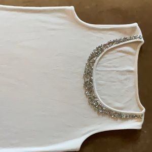 Chico’s embellished sleeveless T-shirt.